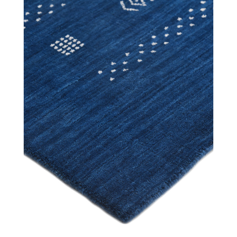 Solo Rugs Simi HandKnotted Southwestern Area Rug in Sapphire/White